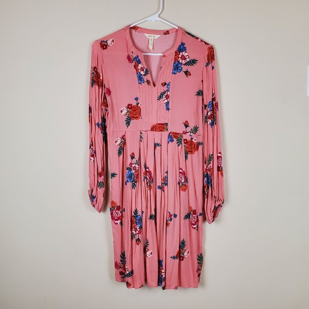 Matilda Jane Let's Go Out Pink Floral Babydoll Dress Size XSIn good condition
